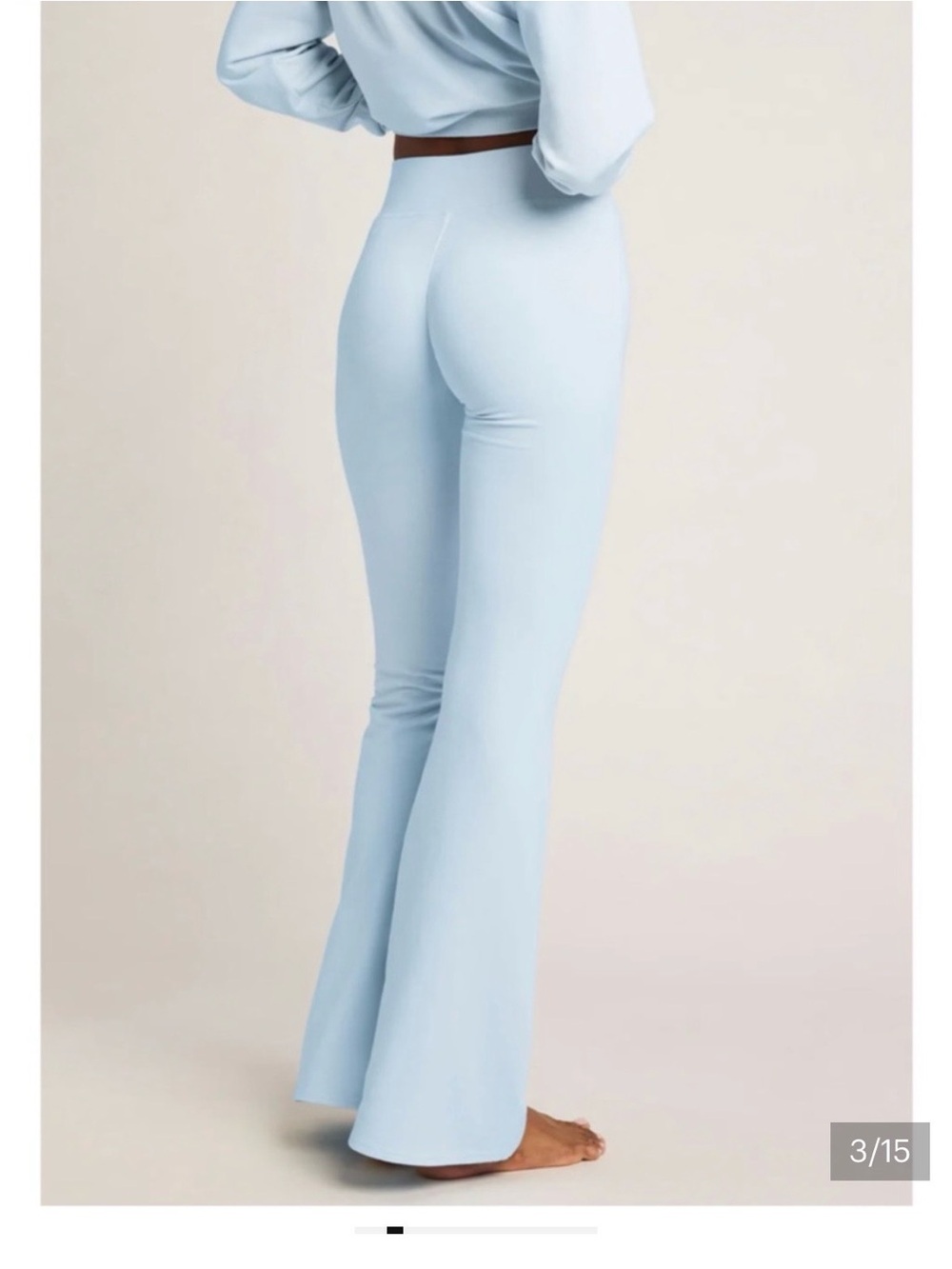 NEGATIVE | Club Pullover and Flare Pant Set in Glacier Blue, Size XS - Picture 3 of 11